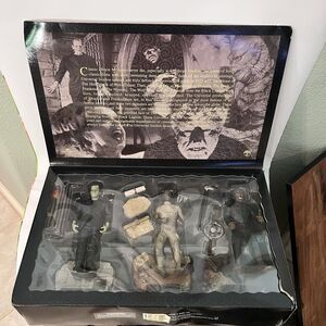 Universal Sideshow Toys Monsters 3 Pack Frankenstein, Wolfman, Mummy - 1998 NIB